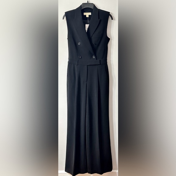 Michael Kors Women’s Crepe Double-Breasted Jumpsuit - Size 0 - Picture 2 of 6